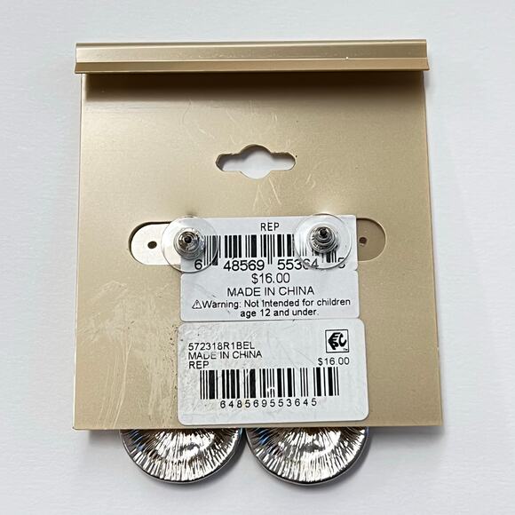 Erica Lyons Silver Teardrop Earrings - Picture 3 of 3